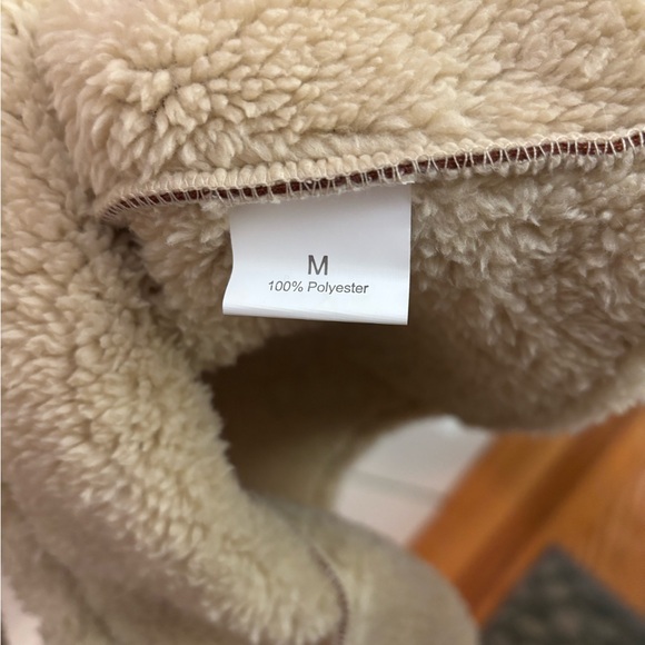 Women's Faux-Shearling Trimmed Coat in Camel - Picture 3 of 4